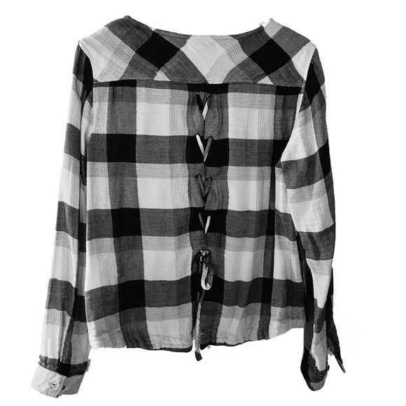 Anthropologie Cloth & Stone Plaid Top - Picture 2 of 4